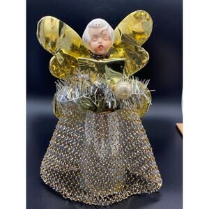 Vintage Holt Howard? 9” Porcelain Head‎ Angel Christmas Tree Topper Table Decor